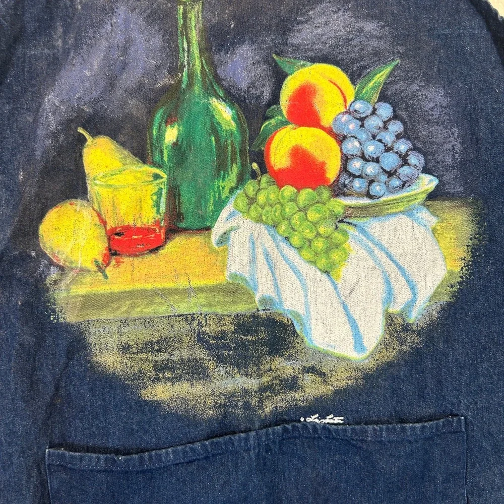 Lot of 4 Vintage Apron Liz Lauter Denim Cackleberry Home Egg Apron Christmas